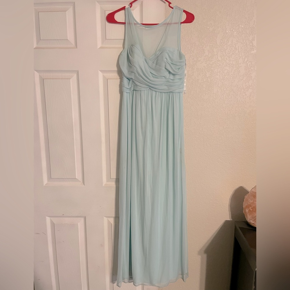 Bridesmaid dress mint green David’s Bridal